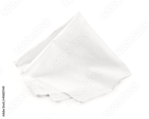 white folded cloth on white background