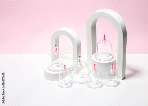 Slika na platnu Vacuum therapy. Cup massage. Hijama