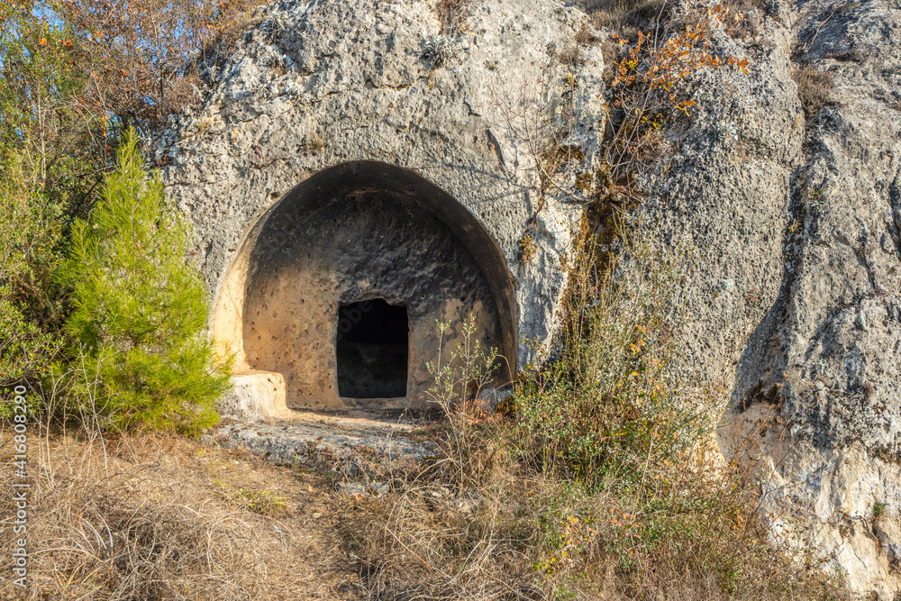 Rock tombs belonging to the ancient period in Safranbolu, located in the province of Karabük in the west of the Black Sea. Rock tombs belonging to the ancient period in Safranbolu, located in the province of Karabük in the west of the Black Sea.