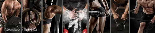 Obraz Sport collage. Concept of fitness motivation, bodybuilding, sport