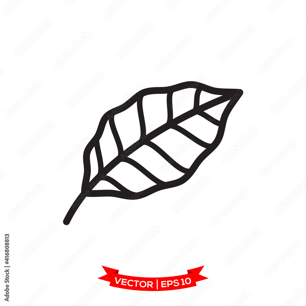 leaf icon in trendy flat design leaf icon in trendy flat design