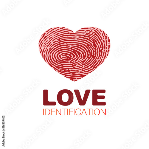 Fingerprint heart design element