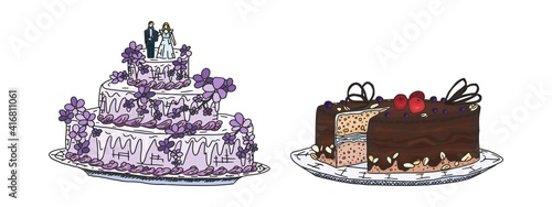 big birthday cakes for weddings birthday vector