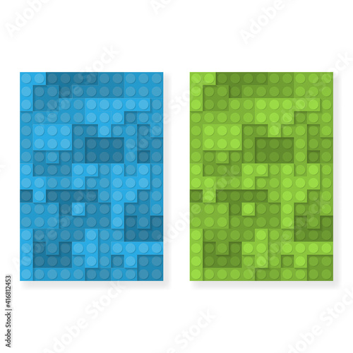 Constraction kit elements blue and green plate