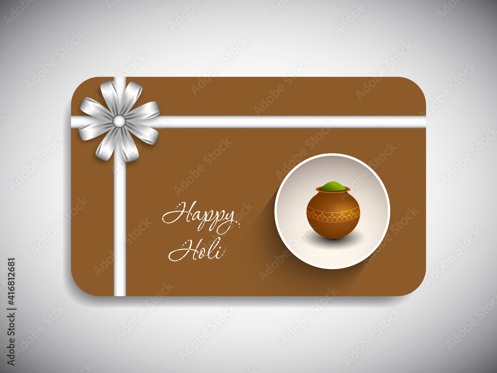 Gift card of Holi Festival with colorful intricate calligraphy vector. Gift card of Holi Festival with colorful intricate calligraphy vector.