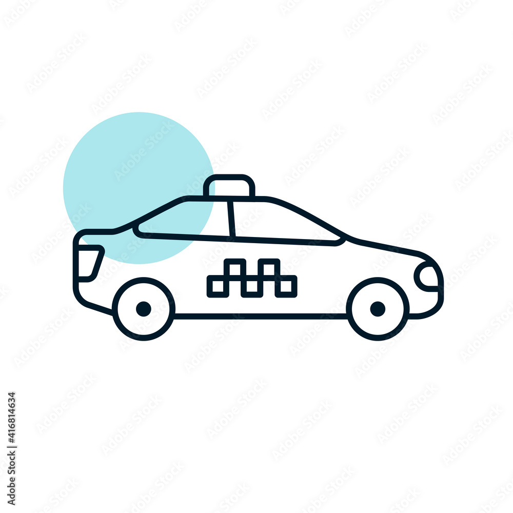 Taxi car flat vector icon Taxi car flat vector icon
