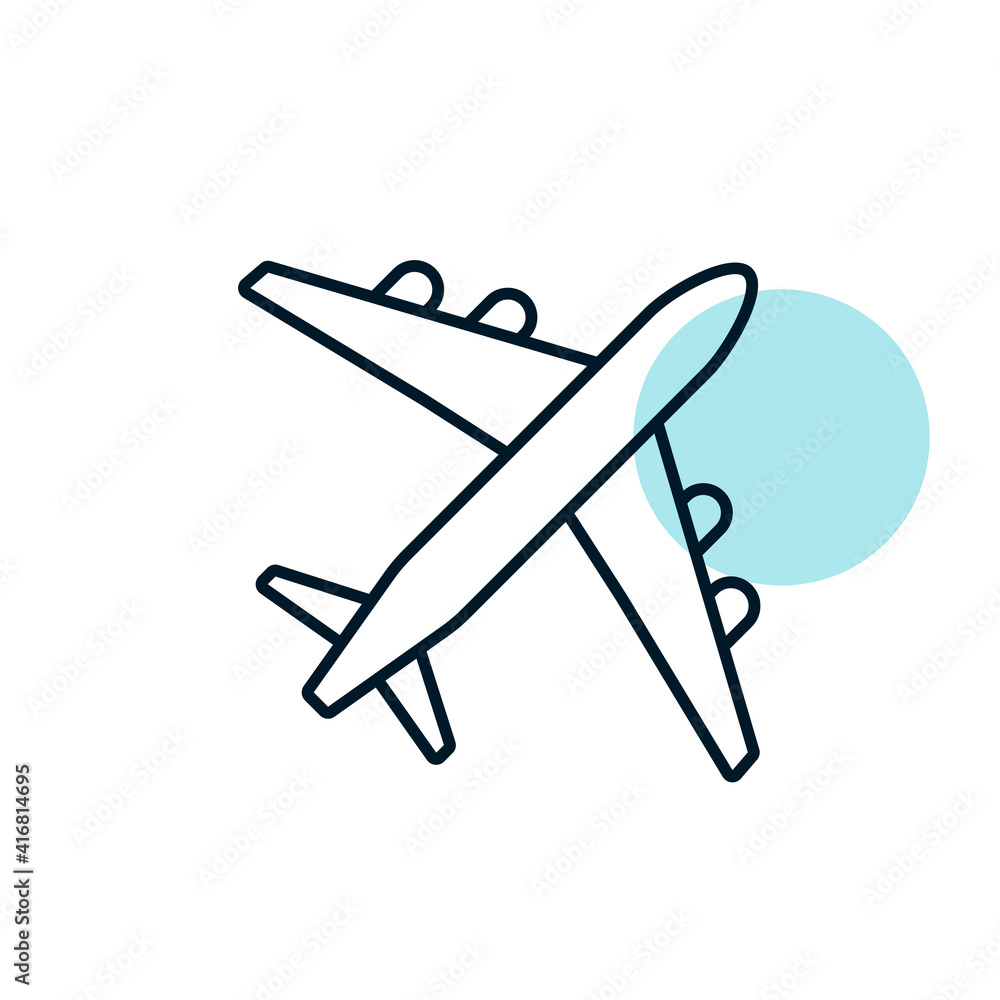 Airplane or plane flat vector icon Airplane or plane flat vector icon
