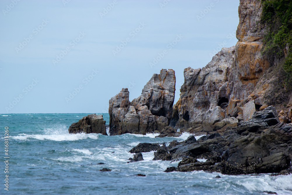 Rocks along the coast, Koh Samae San, Sattahip, Chon Buri, Thailand Rocks along the coast, Koh Samae San, Sattahip, Chon Buri, Thailand