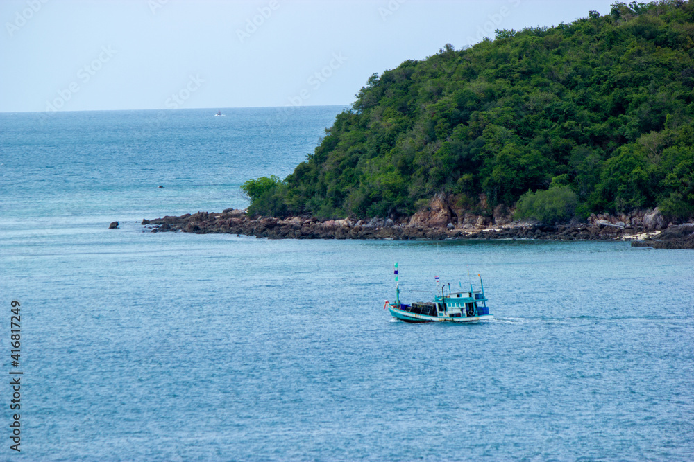 boat on the sea , Tropical Island, Koh Samaesarn, Sattahip, Chonburi