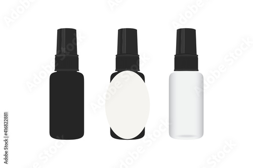 Spray Bottle Vector, Spray Bottle Silhouette, Black Spray Bottle Vector Illustration Background