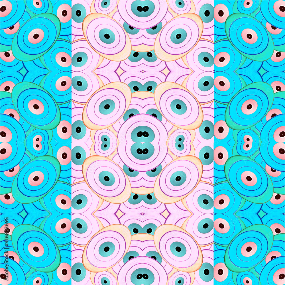 Fototapeta premium psychodelic pattern 70 s, psychodeliche muster
