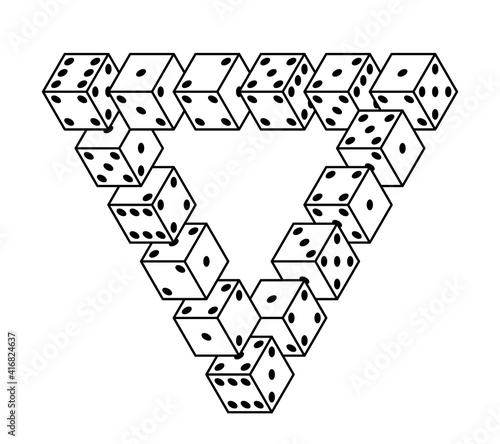 Impossible dice triangle