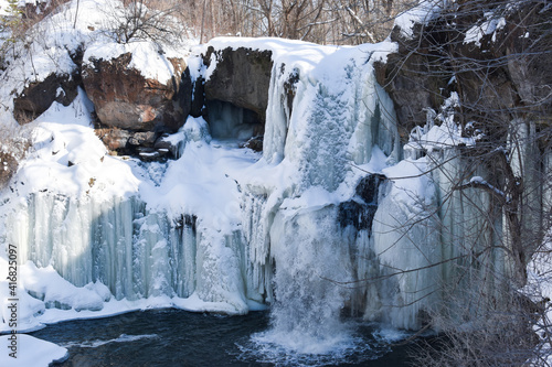 A frozen waterfall