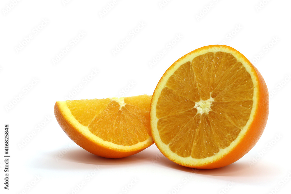 Fresh orange fruit isolated on white background. Fresh orange fruit isolated on white background.