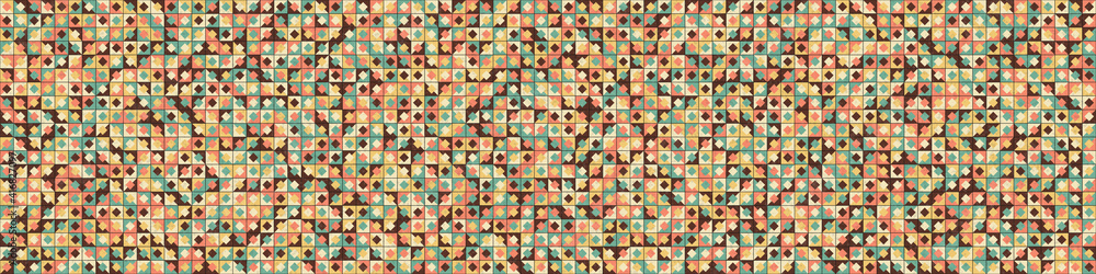 Fototapeta premium Abstract Geometric Pattern generative computational art illustration