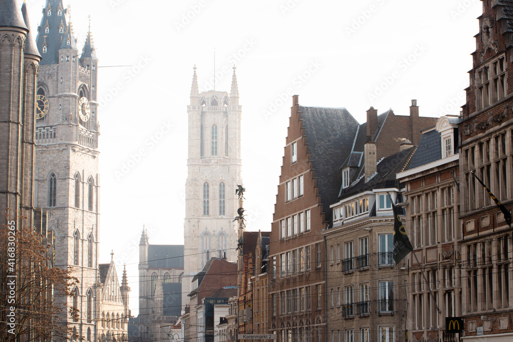 Arquitectura medieval en Gante - Bélgica