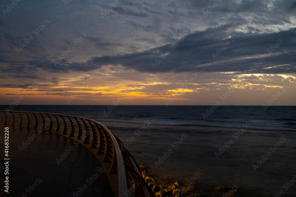 A beautiful sunset on the beach, Jeddah, Saudi Arabia A beautiful sunset on the beach, Jeddah, Saudi Arabia