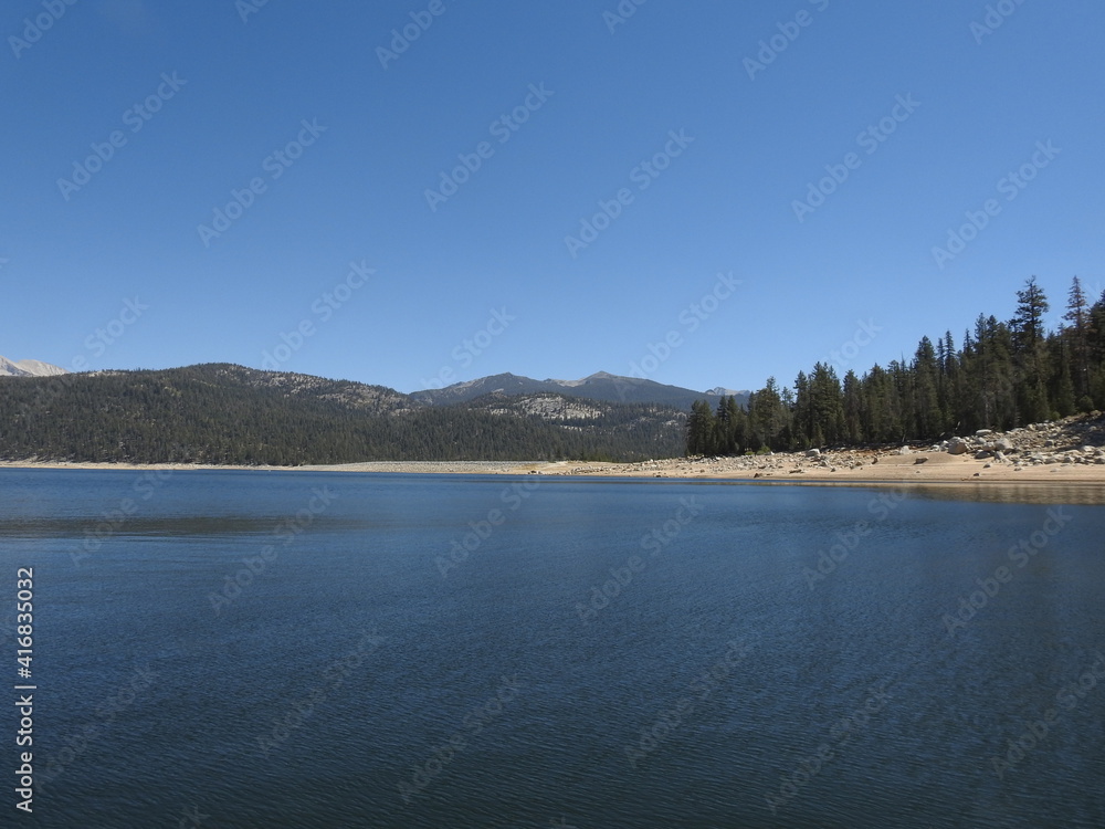 Scenic Lake Thomas A Edison in the western Sierra Nevada Mountains, California.