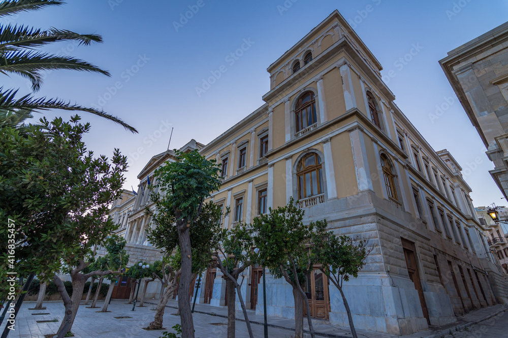 One of the most beautiful town halls in Syros island