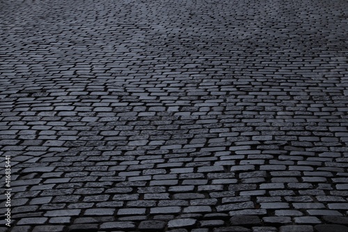 Night cobblestone street in Germany