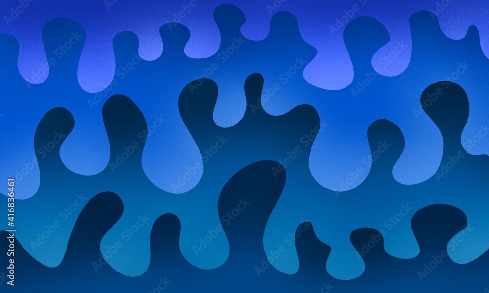 Abstract blue, lilac, violet background. Liquid dripping drops of blue paint. Rectangular blue wallpaper. Abstract blue, lilac, violet background. Liquid dripping drops of blue paint. Rectangular blue wallpaper.