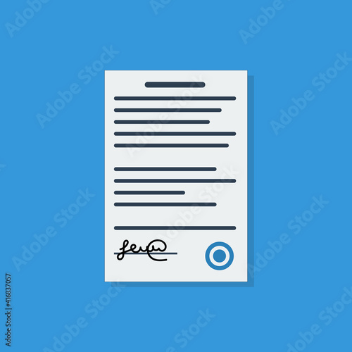 Document icon in style flat