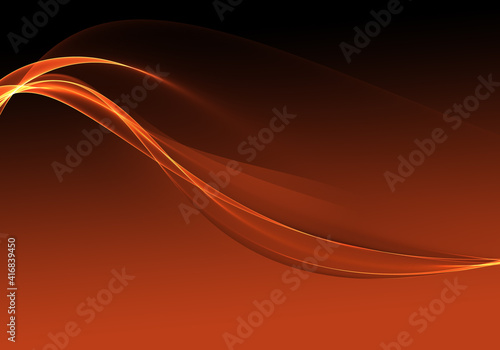 Abstract background waves. Black and cayenne abstract background for wallpaper or business card