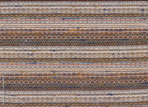 Knitted texture of a sample jacquard of woven fabric. Knitted pattern.