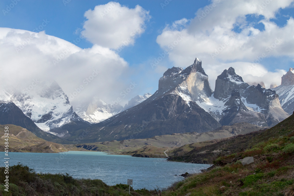 This is one of many lakes, surrounded by majestic mountains, found throughout Parc Nacional Torres del Paine.
