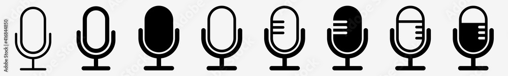 Microphone Icon Music Microphone Icon Set | Microphones Icons Mic Vector Illustration Logo | Radio Microphone Icon Isolated Broadcast Microphone Icon Collection Microphone Icon Music Microphone Icon Set | Microphones Icons Mic Vector Illustration Logo | Radio Microphone Icon Isolated Broadcast Microphone Icon Collection
