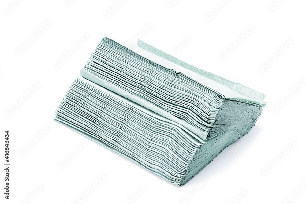 paper towel stack isolated on white background. disposable paper tissue for household cut out paper towel stack isolated on white background. disposable paper tissue for household cut out