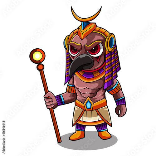 Horus chibi mascot logo 