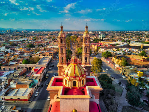 Basilica Gaudalupe, San Luis Potosí, church, drone photo