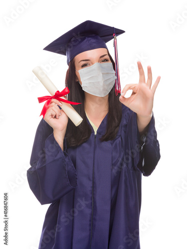 Graduating Female Wearing M...