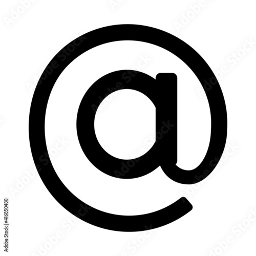Arroba symbol, web and computer icon photo