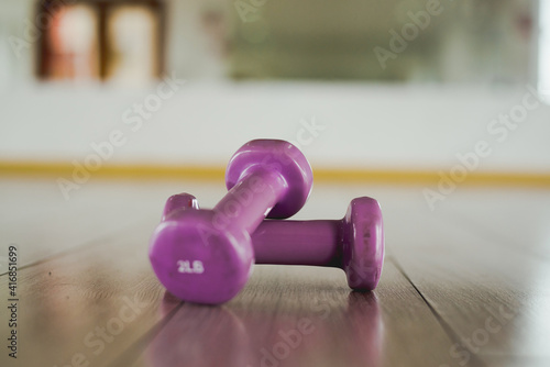 small gym dumbbells photo