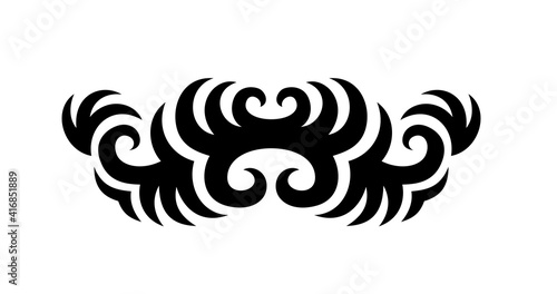Black and White Tribal Abstract Tattoo