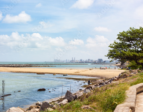 Praia do Carmo  com vista para Recife - Olinda PE