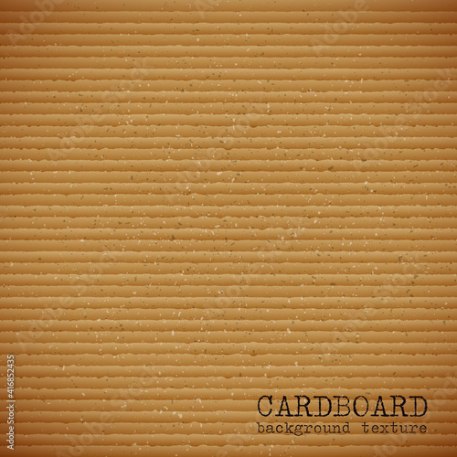 Realistic cardboard background texture. Abstract vector illustration design element