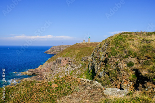 Cap Frehel and the lighthouse, English channel, Brittany, France © kateafter