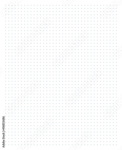 Grid paper. Dotted grid on white background. Abstract dotted transparent illustration with dots. White geometric pattern for school, copybooks, notebooks, diary, notes, banners, print, books.
