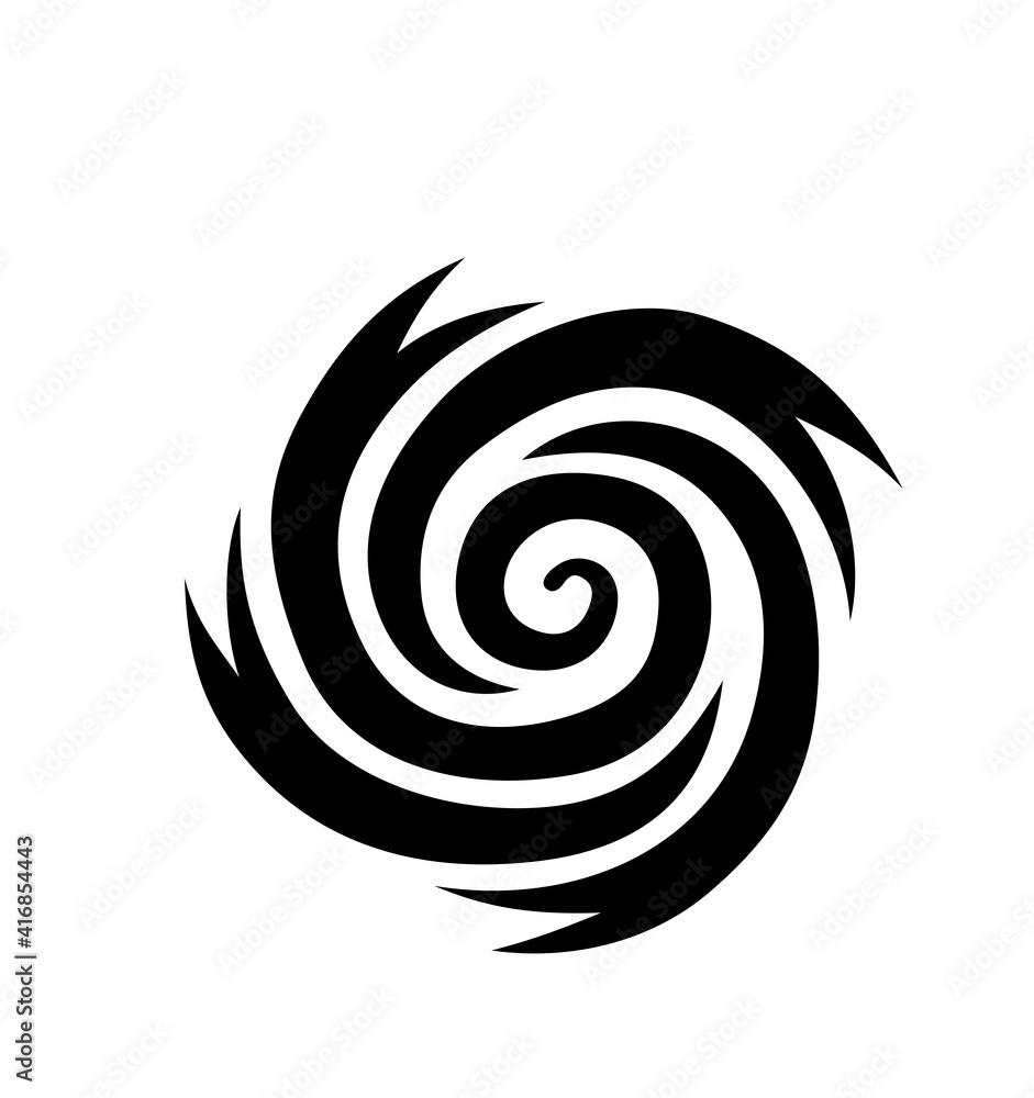 Black and White Classic Tribal Abstract Tattoo Black and White Classic Tribal Abstract Tattoo