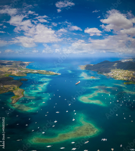 Aerial view of the Lesser Antilles, Caribbean Sea photo