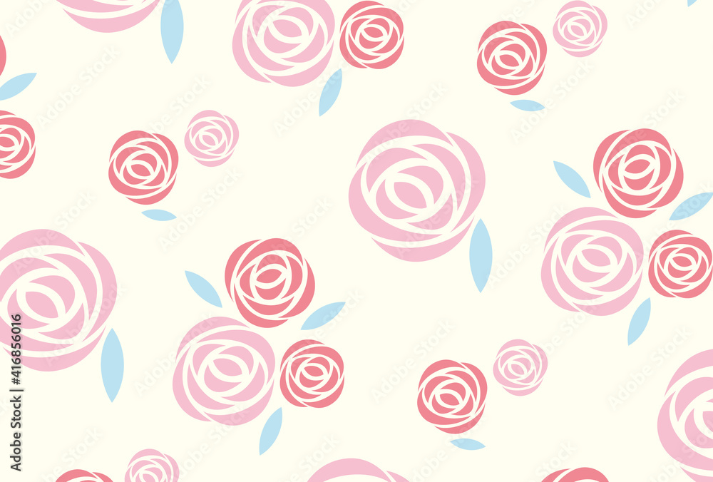 seamless pattern with roses for banners, cards, flyers, social media wallpapers, etc.