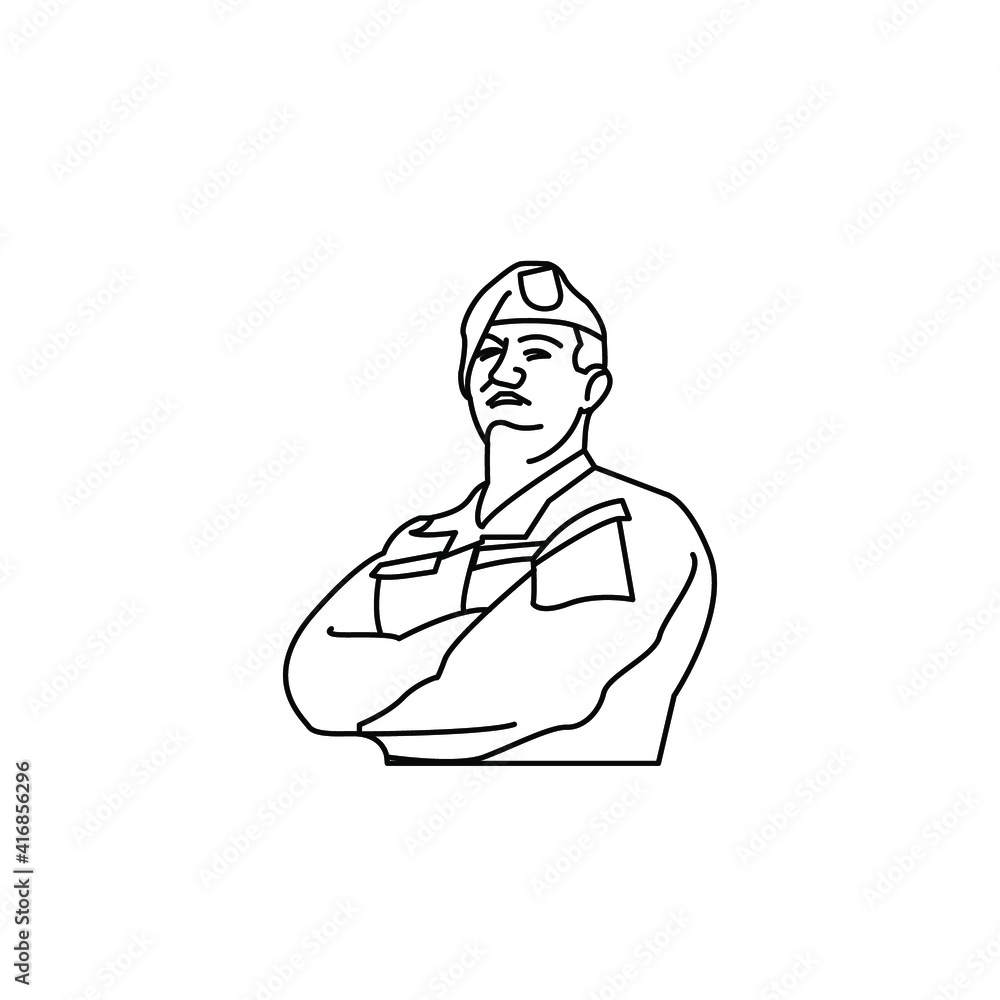 Obraz premium army man icon