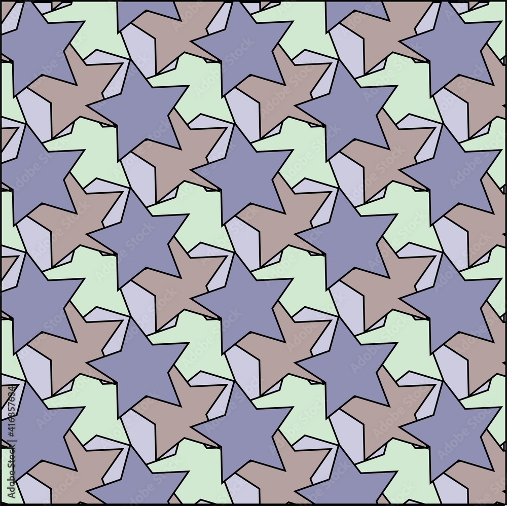 An overlapping star design An overlapping star design