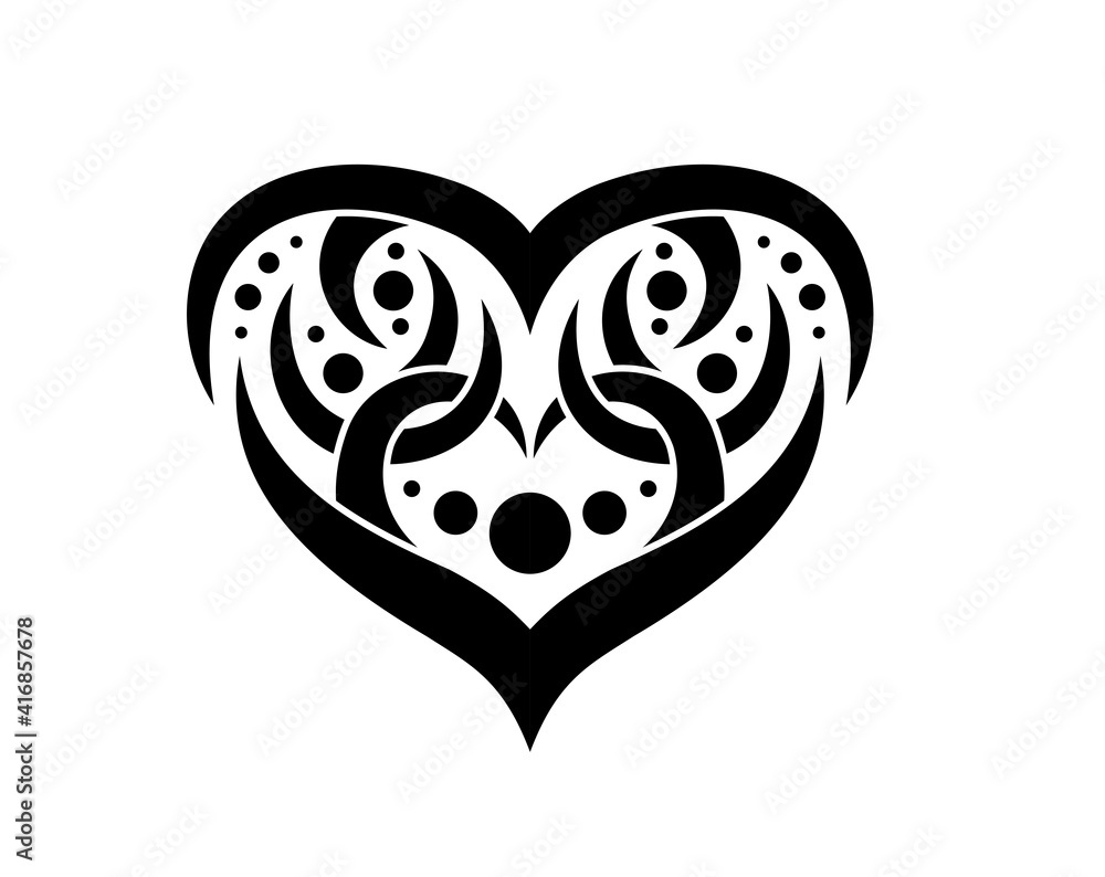Black and White Classic Tribal Abstract Tattoo Black and White Classic Tribal Abstract Tattoo