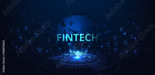 Fintech Technology Concept.