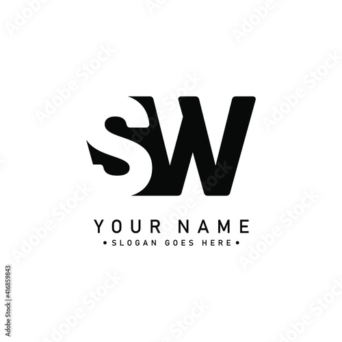 SW Initial Letter Logo - Minimal Vector Logo