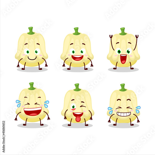 Cartoon character of patisson with smile expression